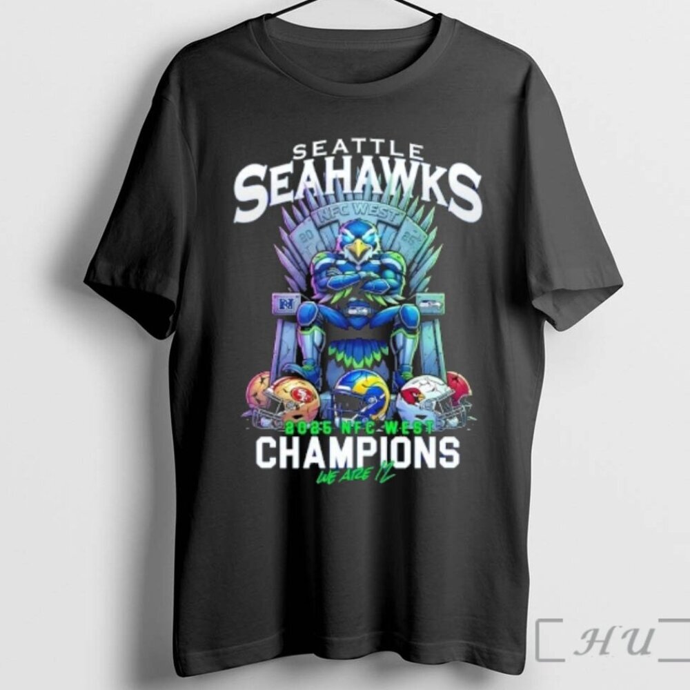 2025 Nfc West Champions We Are 12 Seattle Seahawks Football King Mascot T Shir90